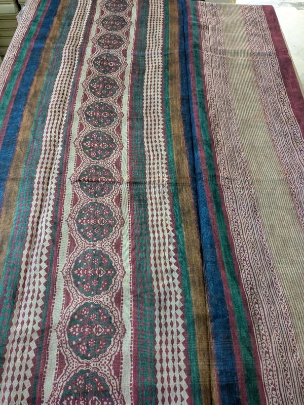 Soft Chanderi Digital  - blue, VZ