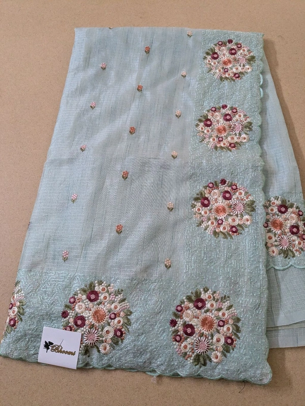 Jute Kota Embroidery  - Jungle Mist, VZ