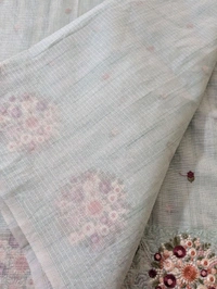 Jute Kota Embroidery  - Jungle Mist, VZ