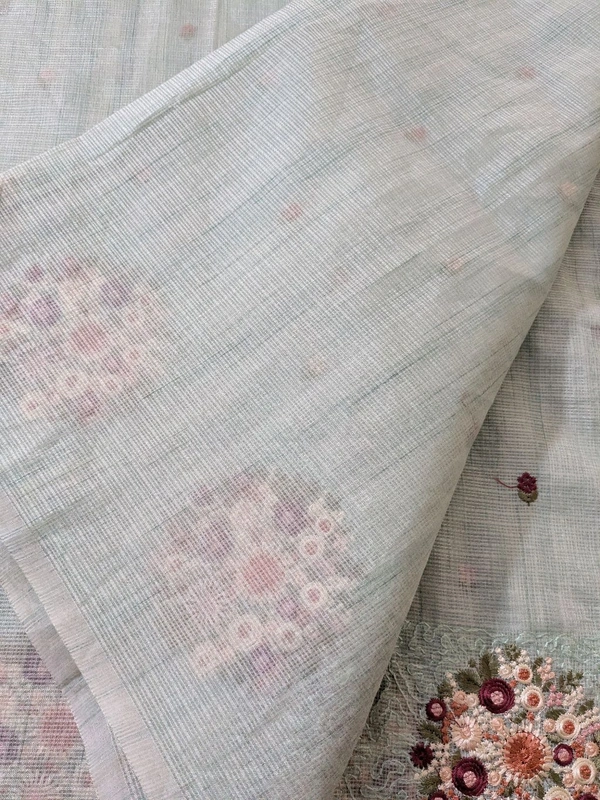 Jute Kota Embroidery  - Jungle Mist, VZ