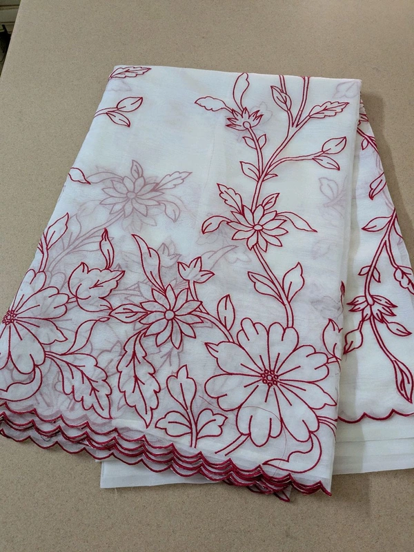 Fancy Designer Soft Organza  - Red, VZ