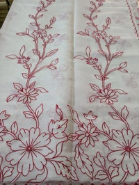 Fancy Designer Soft Organza  - Red, VZ