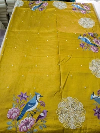 Designer Silk Embroidery  - gold, VZ
