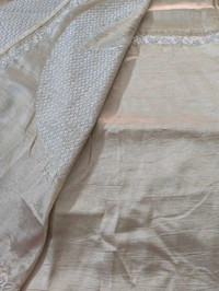 Pure Manipuri Silk Designer  - Bone, VZ