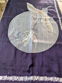Pure Manipuri Silk Designer  - Pigment Indigo, VZ