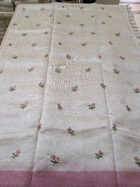 fancy tusser embroidary - Tickle Me Pink, VZ