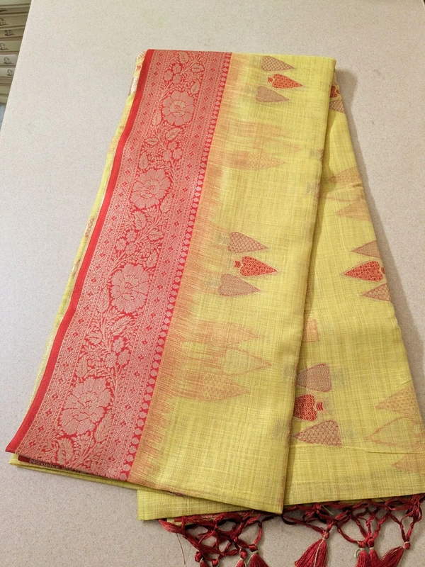 Soft Chanderi  - yellow, VZ