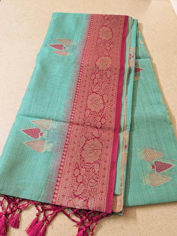 Soft Chanderi  - teal, VZ