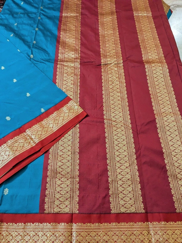 Soft Fancy Narayanpet Pattu  - Teal, VZ