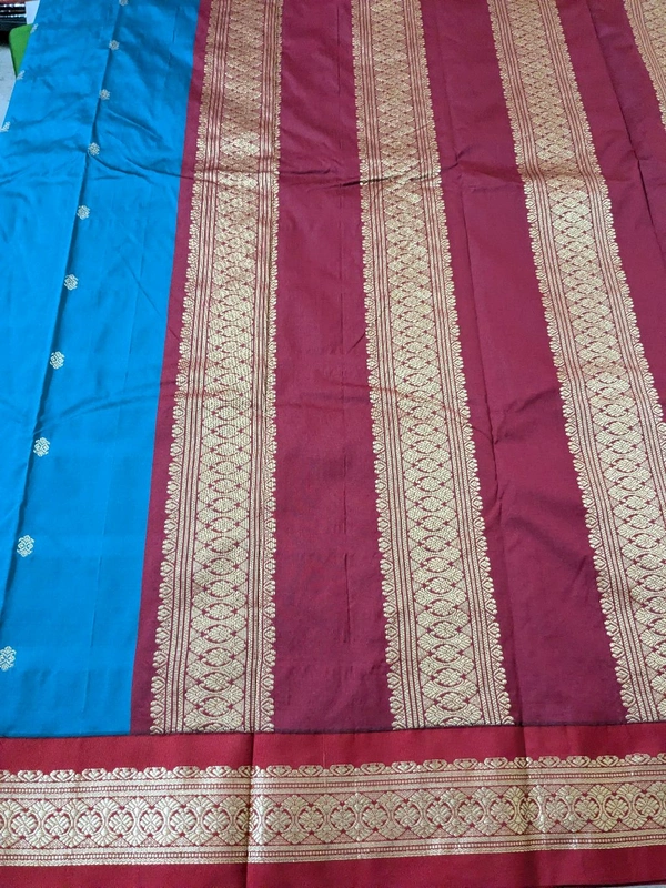 Soft Fancy Narayanpet Pattu  - Teal, VZ