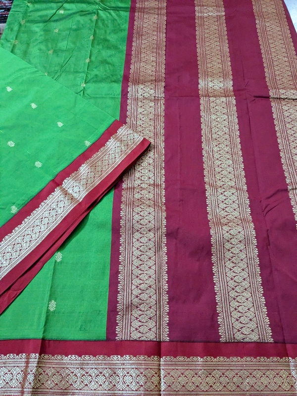 Soft Fancy Narayanpet Pattu  - green, VZ
