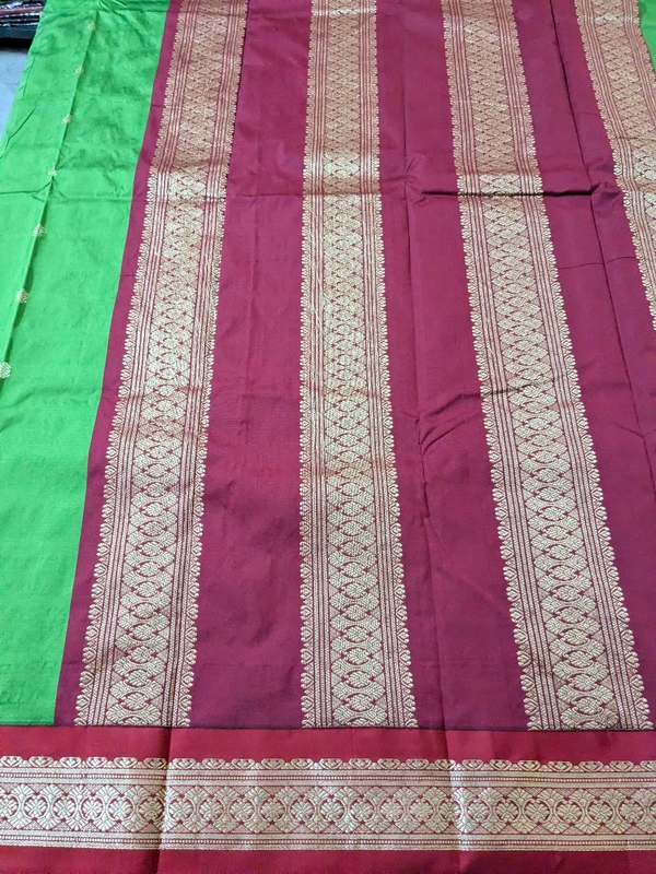 Soft Fancy Narayanpet Pattu  - green, VZ