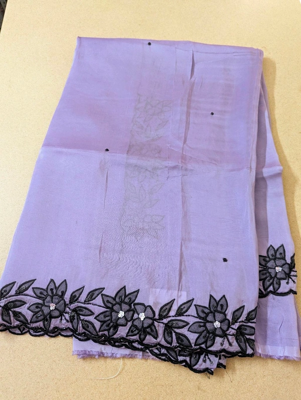 Designer Acho Silk Hand Work  - Mauve