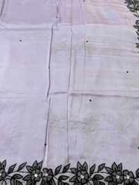 Designer Acho Silk Hand Work  - Mauve