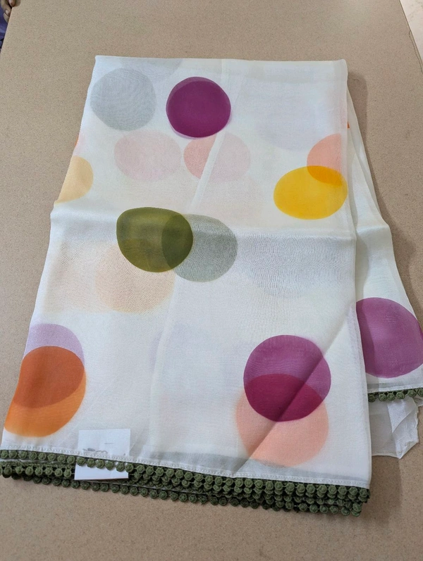 Pure Handloom Designs Organza  - green