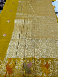 Soft Satin Tusser Weaving  - Buddha Gold