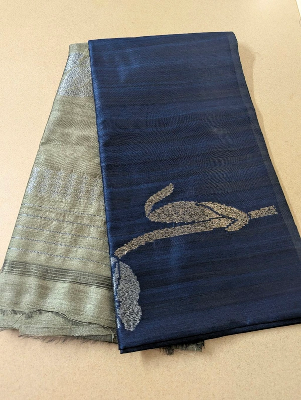 Designer Kosa Silk  - Navy Blue