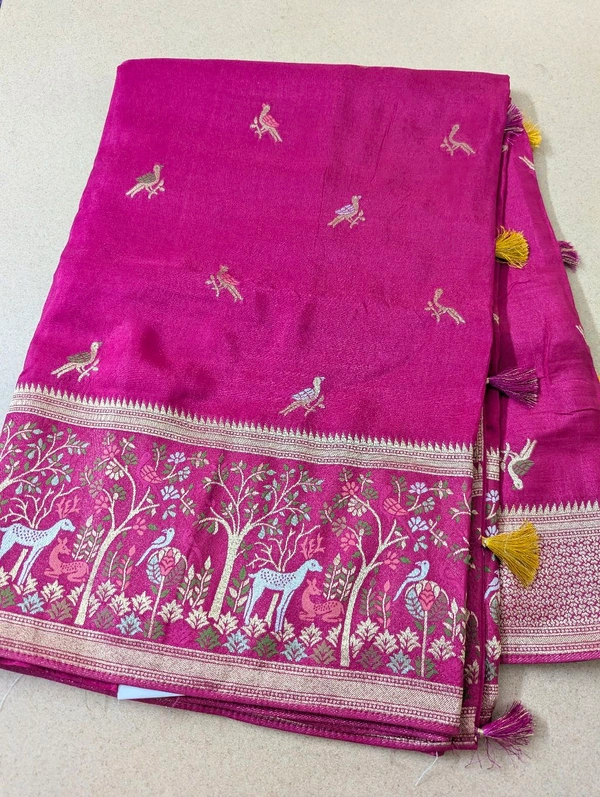 Designer Manipuri Silk Figure Concept  - pink