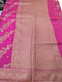 Designer Tusser Georgette  - pink