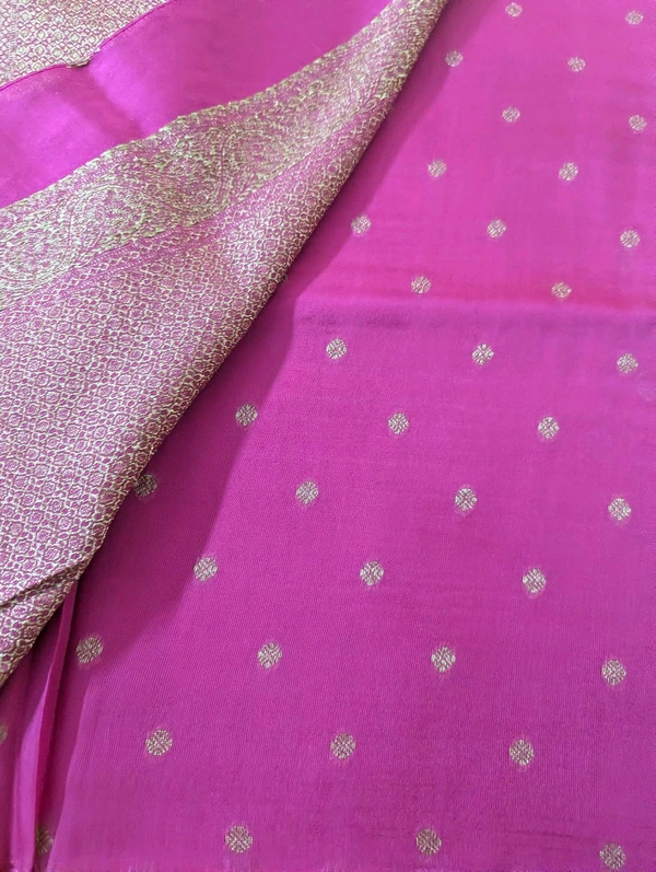 Designer Tusser Georgette  - pink