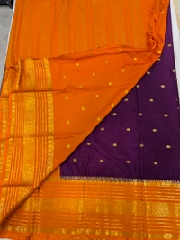 mysore crepe weaving  - Purple