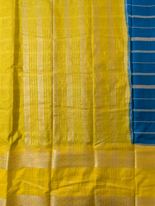 mysore crepe weaving  - sky blue
