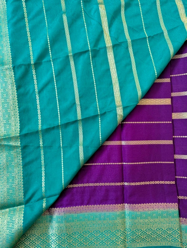 mysore crepe weaving  - Electric Violet