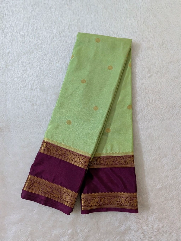 mysore crepe weaving  - green