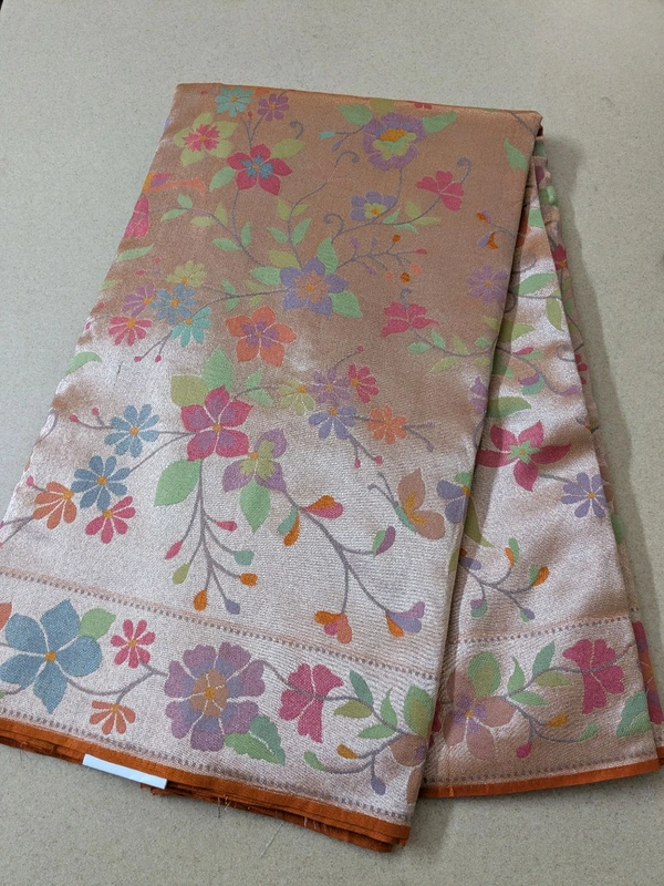 Pure Designer Tissue Paithani - orange