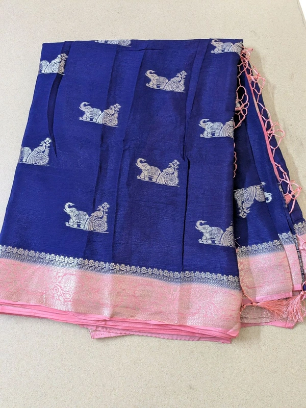 Pure Beneras Chiffon - Navy Blue