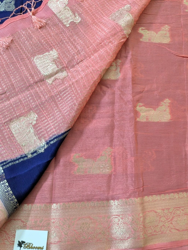 Pure Beneras Chiffon - Navy Blue