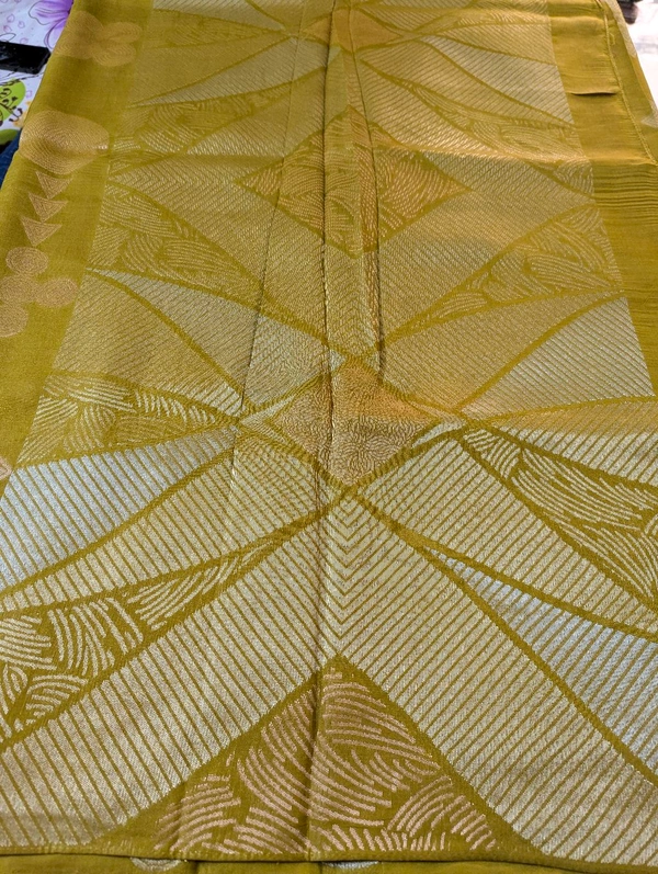 Pure Manipuri Kora Designer  - Vz, Olive