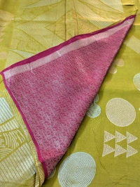 Pure Manipuri Kora Designer  - Vz, Olive