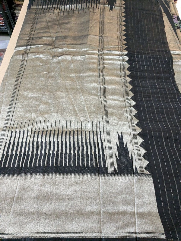 Pure Tissue With Meena Reshma Work - Black