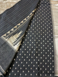 Pure Tissue With Meena Reshma Work - Black