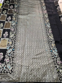 Pure Tusser Tissue Designer  - Black