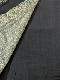 Pure Tusser Tissue Designer  - Black