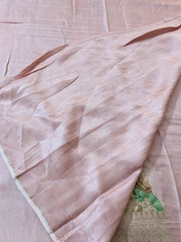 Pure Mushru With Meena Designer  - Pink