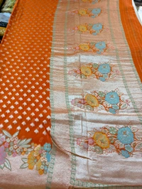 Pure Designer Georgette  - Orange
