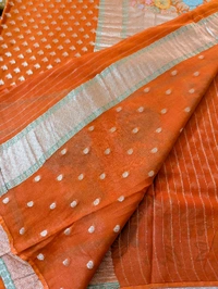 Pure Designer Georgette  - Orange