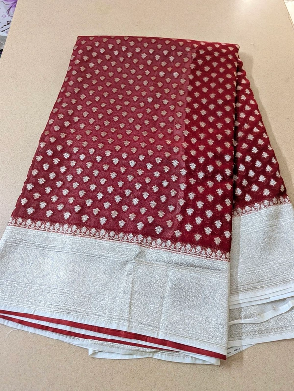 Pure Kora Georgette  - Guardsman Red