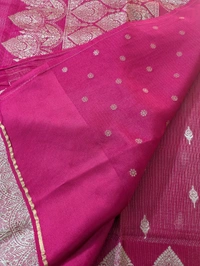 Pure Mushru Tissue Kota Designer  - pink