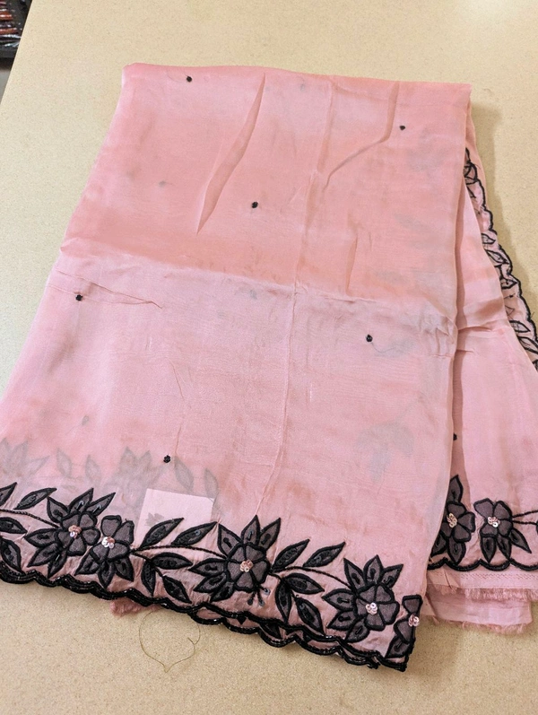 Designer Acho Silk Hand Work  - Sundown