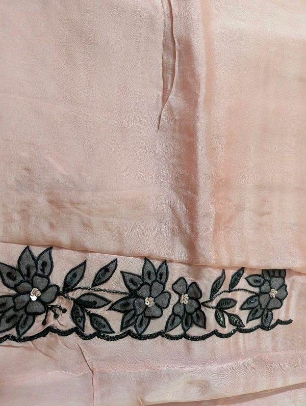 Designer Acho Silk Hand Work  - Sundown