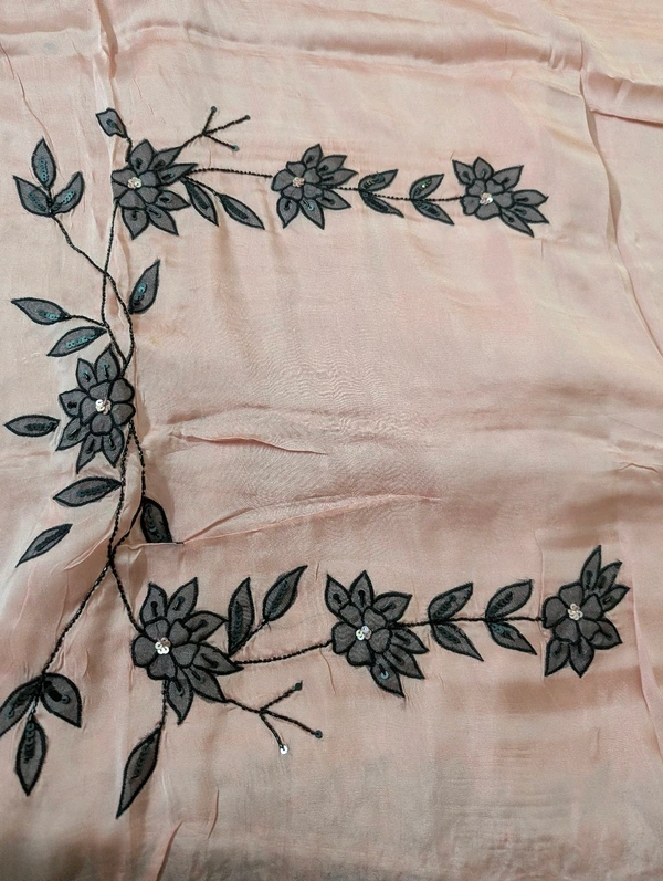 Designer Acho Silk Hand Work  - Sundown