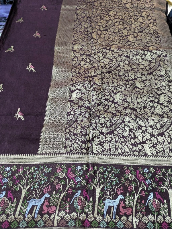 Designer Manipuri Silk Figure Concept  - Morocco Brown