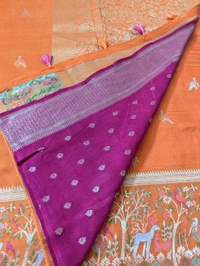 Designer Manipuri Silk Figure Concept  - orange