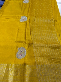 Pure Designer Dola Hand Work  - Gold