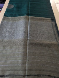 Designer Kosa Silk  - Dark green