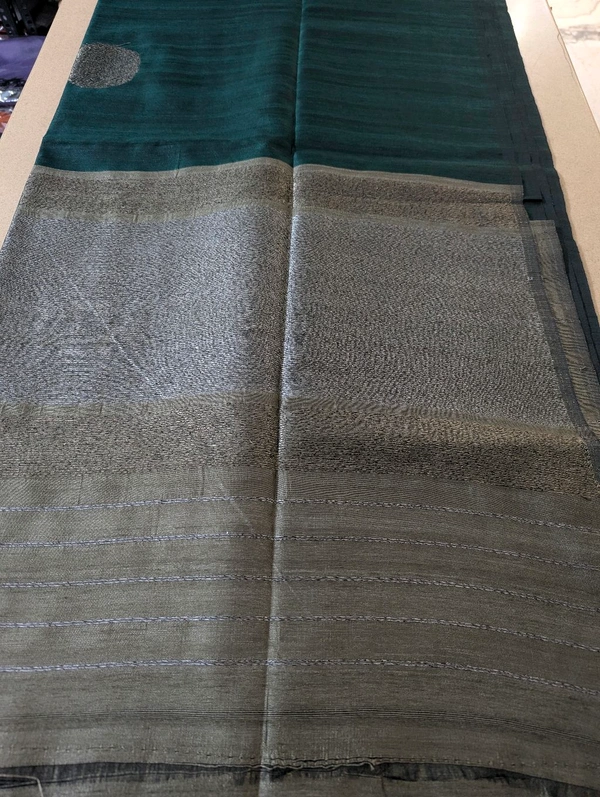 Designer Kosa Silk  - Dark green